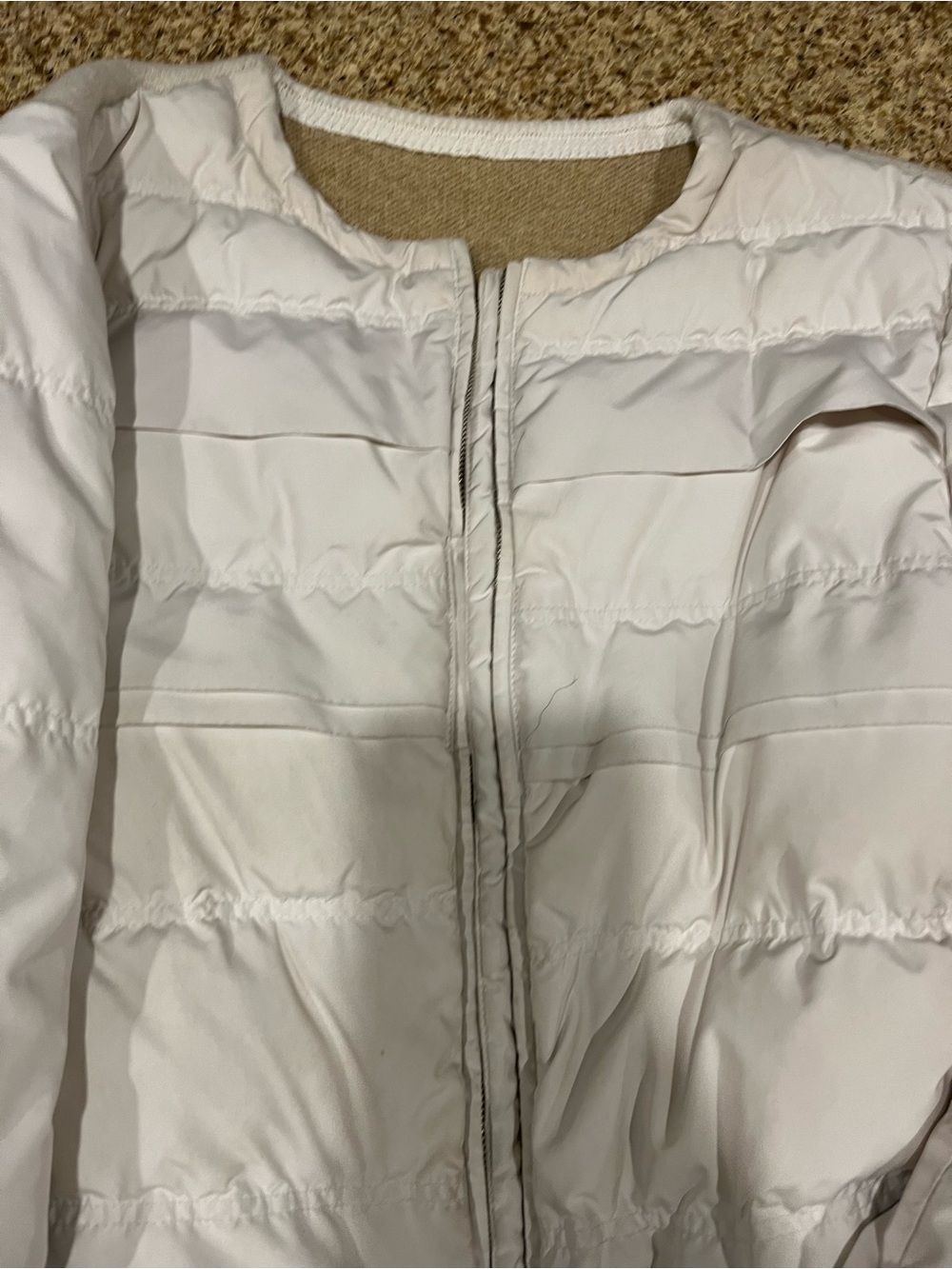 Benetton Korea Jacquard Knit Alpine Goose Down Puffer Jumper Jacket